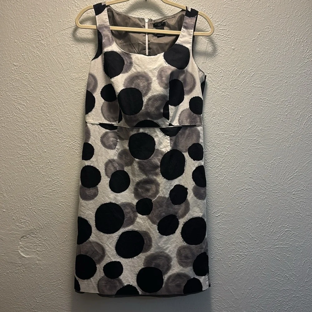 Ann Taylor Black and Gray Polka Dot Dress - Picture 5 of 6